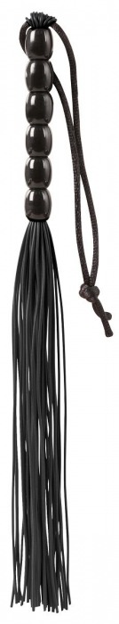 Чёрная мини-плеть из резины Rubber Mini Whip - 22 см. - Blush Novelties - купить с доставкой в Ростове-на-Дону