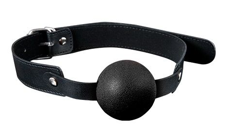Силиконовый кляп-шар с ремешками из полиуретана Solid Silicone Ball Gag - Blush Novelties - купить с доставкой в Ростове-на-Дону