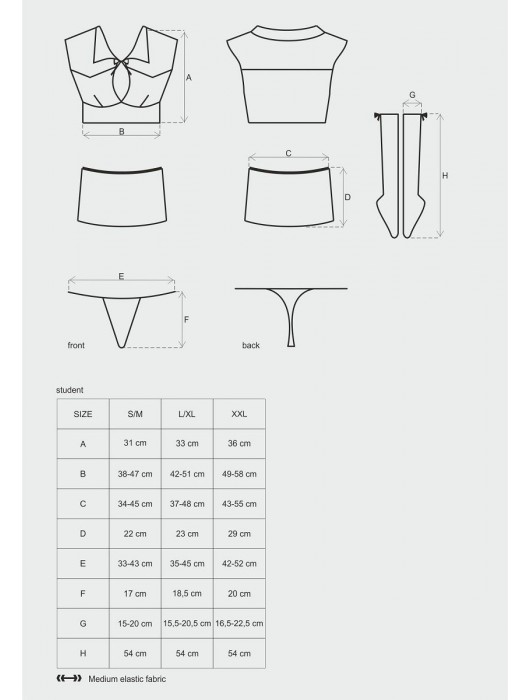 Костюм студентки Student - Obsessive купить с доставкой