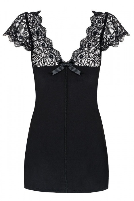 Сорочка Moketta с ажурным верхом (большой размер) - Obsessive купить с доставкой