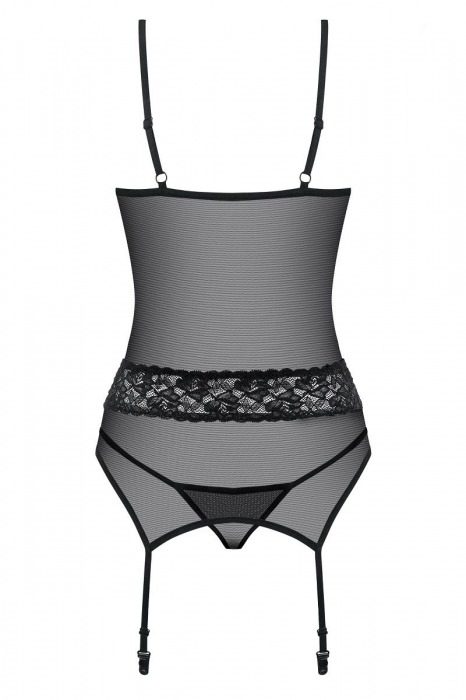 Прозрачный удлинённый корсаж с бусинками - Obsessive купить с доставкой