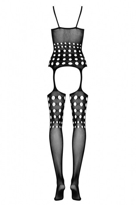 Эффектный комбинезон с открытыми бёдрами и узором в крупный горошек (большой размер) - Obsessive купить с доставкой