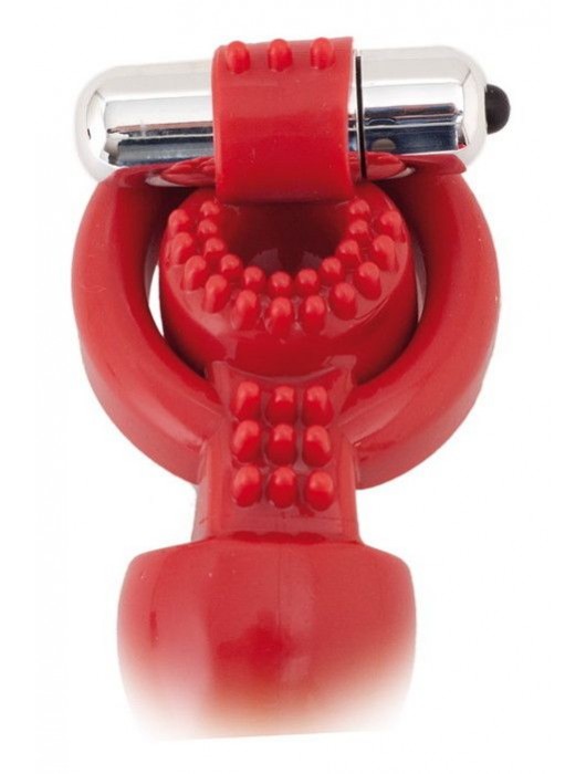 Красная вибронасадка с анальным стимулятором - ToyFa - в Ростове-на-Дону купить с доставкой