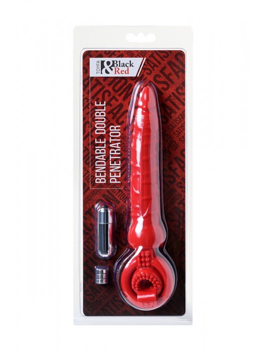 Красная вибронасадка с анальным стимулятором - ToyFa - в Ростове-на-Дону купить с доставкой