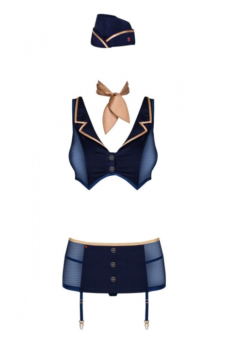 Костюм соблазнительной стюардессы из 5 предметов - Obsessive купить с доставкой