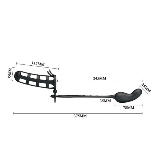 Насадка со съемным вибростимулятором простаты Hercules Penis Sneath - Baile - в Ростове-на-Дону купить с доставкой