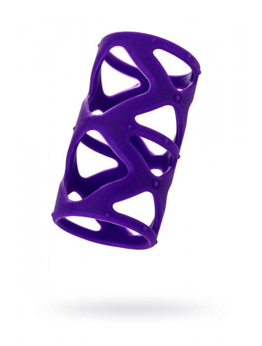 Фиолетовая насадка-сетка на пенис - 7,5 см. - A-toys - в Ростове-на-Дону купить с доставкой