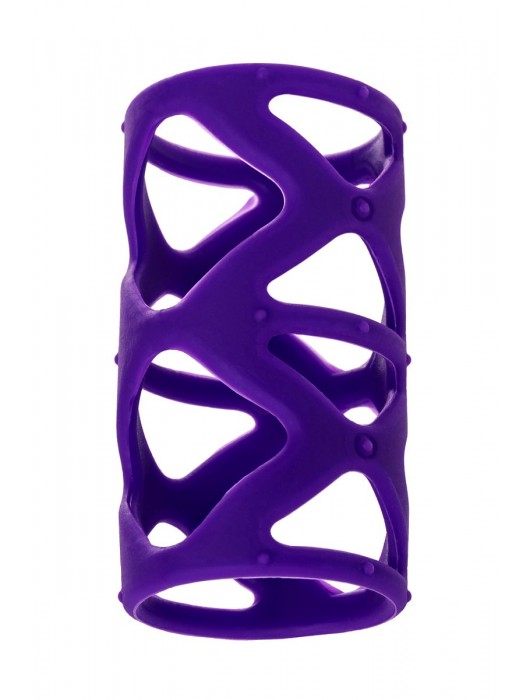 Фиолетовая насадка-сетка на пенис - 7,5 см. - A-toys - в Ростове-на-Дону купить с доставкой