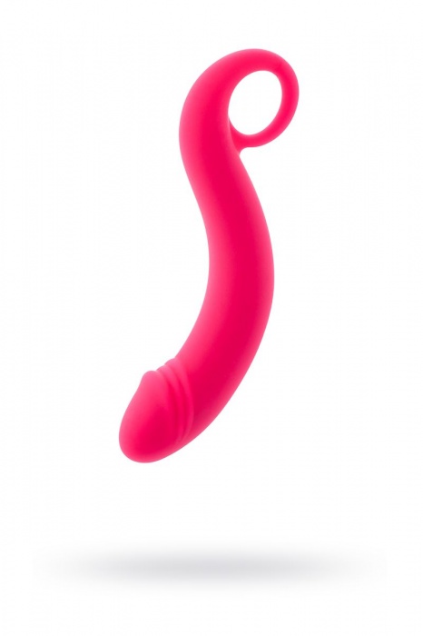 Розовый изогнутый анальный стимулятор из силикона - POPO Pleasure