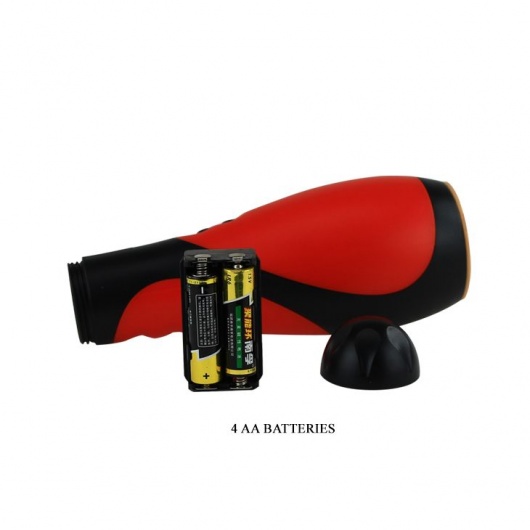 Красно-чёрный мастурбатор Oral Sex Lover с 30 видами вибрации - Baile - в Ростове-на-Дону купить с доставкой