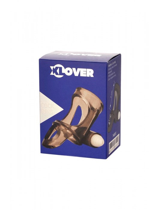 Дымчатая насадка на пенис Toyfa XLover с вибропулей - ToyFa - в Ростове-на-Дону купить с доставкой