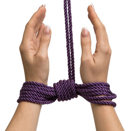 Фиолетовая веревка для связывания Want to Play? 10m Silky Rope - 10 м. - Fifty Shades of Grey - купить с доставкой в Ростове-на-Дону