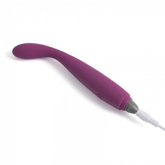 Фиолетовый гибкий тонкий вибратор Coco для G-стимуляции - 18,2 см. - Svakom