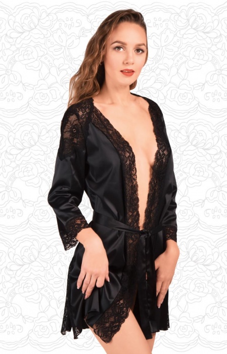 Очаровательный халатик с разрезами и поясом - FlirtOn купить с доставкой