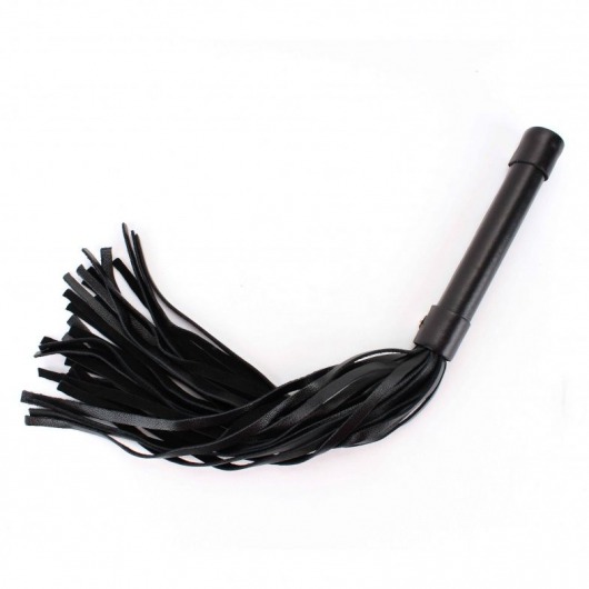 Чёрная плеть из нежной кожи - 45 см. - БДСМ Арсенал - купить с доставкой в Ростове-на-Дону