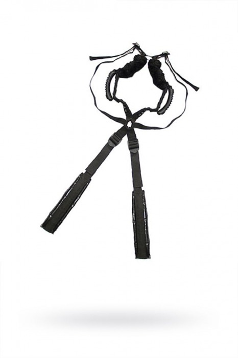 Чёрный бондажный комплект Romfun Sex Harness Bondage на сбруе - Romfun - купить с доставкой в Ростове-на-Дону