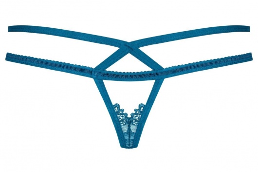 Яркие трусики-стринги с  окошком  и двойными бретелями - Obsessive купить с доставкой