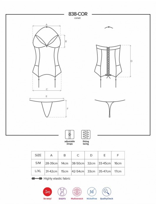 Сексуальный корсаж с кружевами - Obsessive купить с доставкой