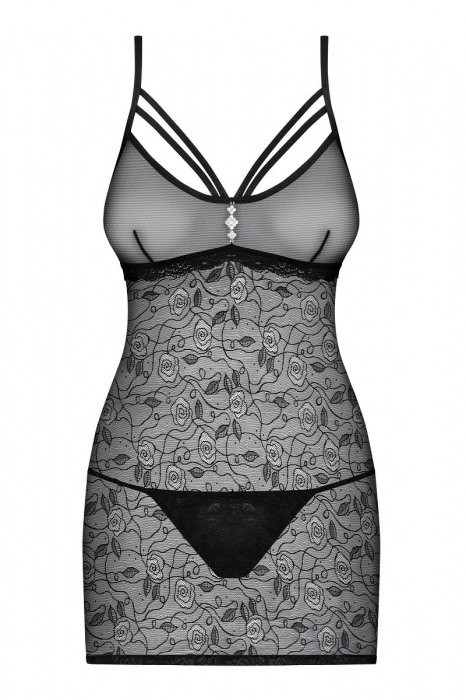 Элегантная полупрозрачная сорочка с приталенным силуэтом - Obsessive купить с доставкой