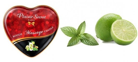 Массажная свеча с ароматом мохито Bougie Massage Candle - 35 мл. - Plaisir Secret - купить с доставкой в Ростове-на-Дону
