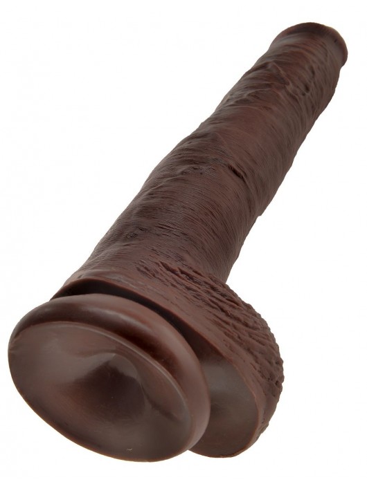 Коричневый фаллоимитатор-гигант 14  Cock with Balls - 37,5 см. - Pipedream