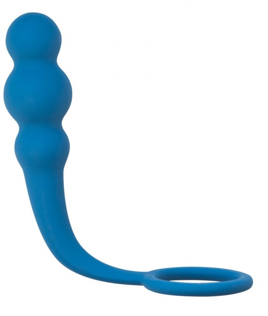 Бирюзовое эрекционное кольцо Legend с анальным стимулятором - Lola Games - в Ростове-на-Дону купить с доставкой