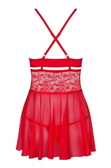 Яркий бэби-долл с изысканным цветочным кружевом - Obsessive купить с доставкой