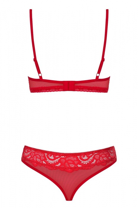 Чарующий комплект из нежного кружева с украшением на трусиках - Obsessive купить с доставкой