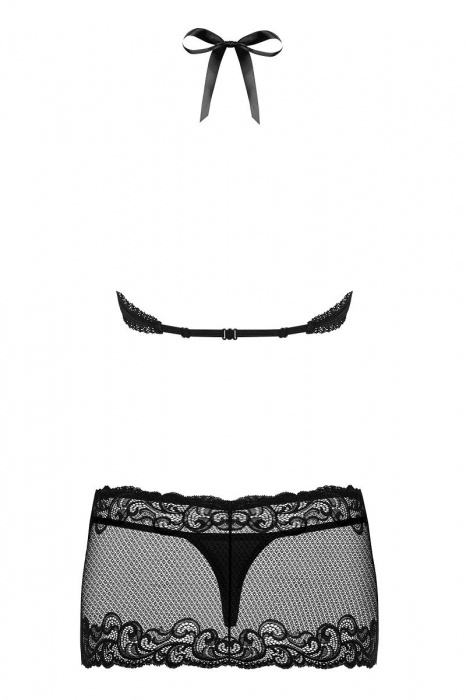 Оригинальная сорочка с воротничком на завязках - Obsessive купить с доставкой