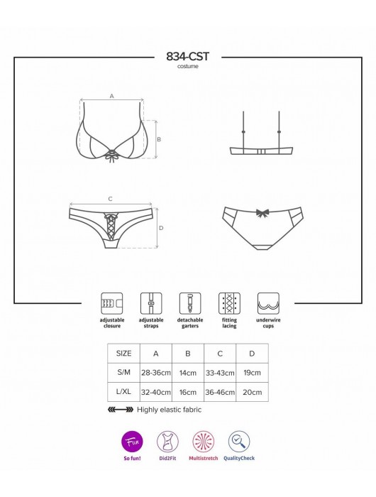 Соблазнительный комплект медсестры из сетки - Obsessive купить с доставкой