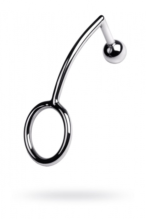 Металлическое эрекционное кольцо размера L с анальной втулкой - ToyFa - в Ростове-на-Дону купить с доставкой