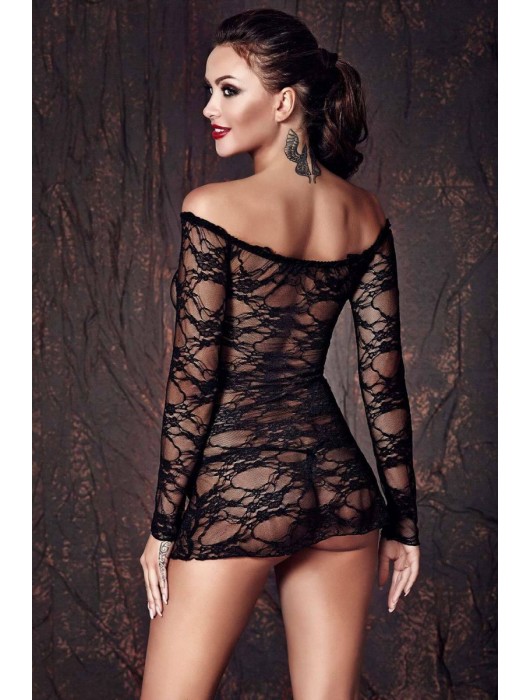 Соблазнительная сорочка Lynette с длинными рукавами и полуоткрытыми плечами - Anais купить с доставкой