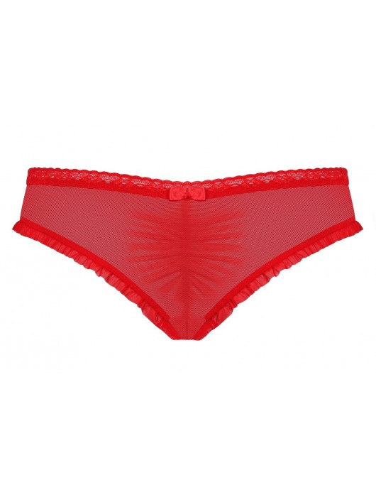 Кружевные трусики-слипы с мелкими оборочками - Obsessive купить с доставкой