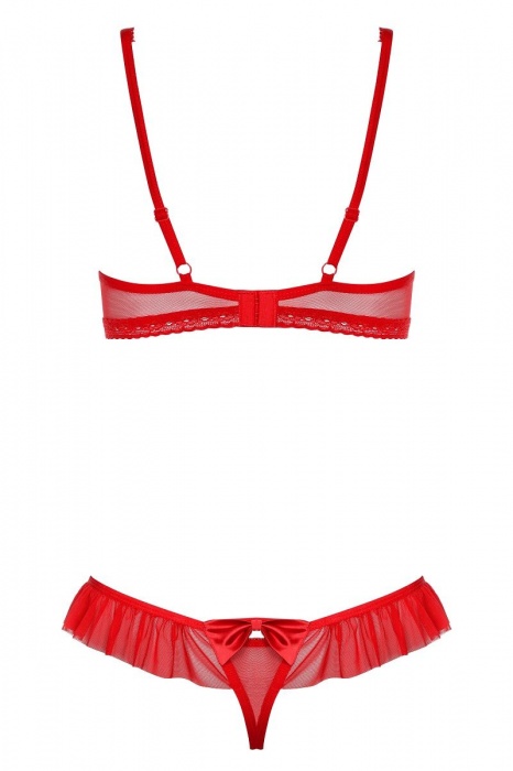 Полупрозрачный комплект с бантиками - Obsessive купить с доставкой