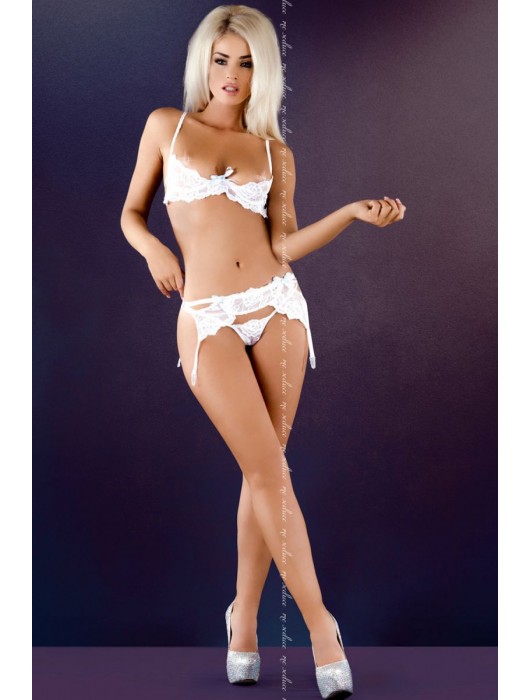 Соблазнительный кружевной комплект Amelie с открытым лифом - Me Seduce купить с доставкой