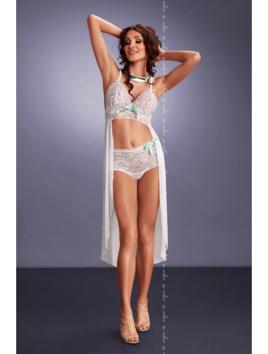 Необычная кружевная сорочка Catia со шлейфом и бантиками - Me Seduce купить с доставкой