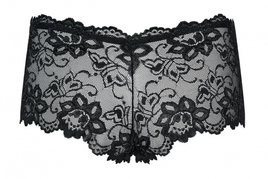 Ажурные трусики-шорты Imperia с крупным цветочным узором (большой размер) - Obsessive купить с доставкой