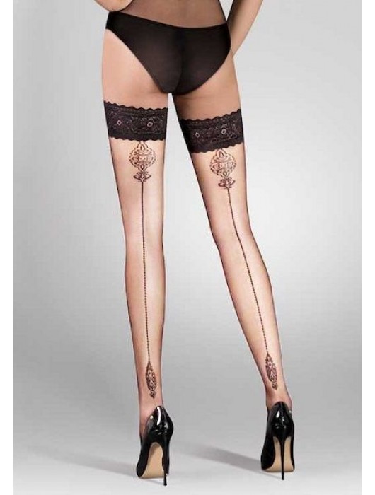 Чулки Lana с ажурной резинкой - Gabriella купить с доставкой