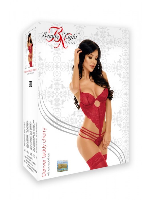Соблазнительное тедди Denver с открытой спинкой - Beauty Night купить с доставкой