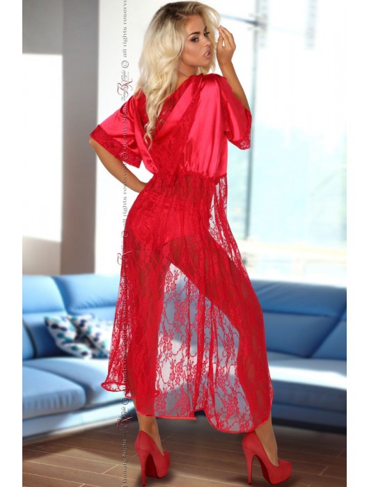 Оригинальный пеньюар Electra с кружевами и капюшоном - Beauty Night купить с доставкой