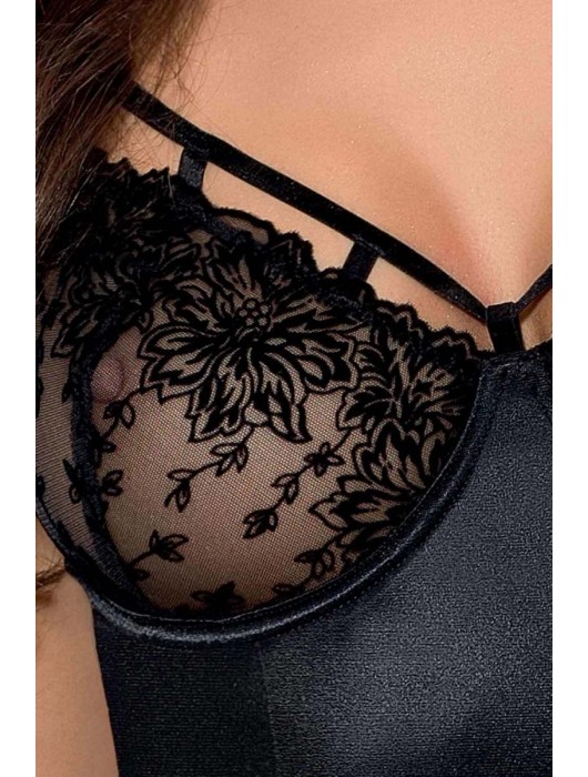 Сексуальный корсаж Haya с цветочным узором на кружеве - Passion купить с доставкой