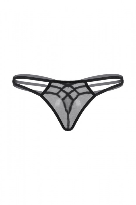 Черные прозрачные трусики - SoftLine купить с доставкой
