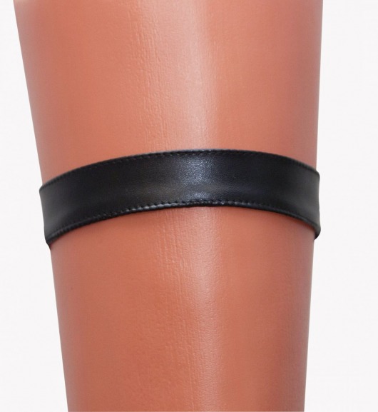 Чёрная кожаная подвязка - MensDreams купить с доставкой