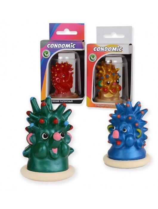 Сувенирный латексный презерватив  Ежик - Sitabella - купить с доставкой в Ростове-на-Дону