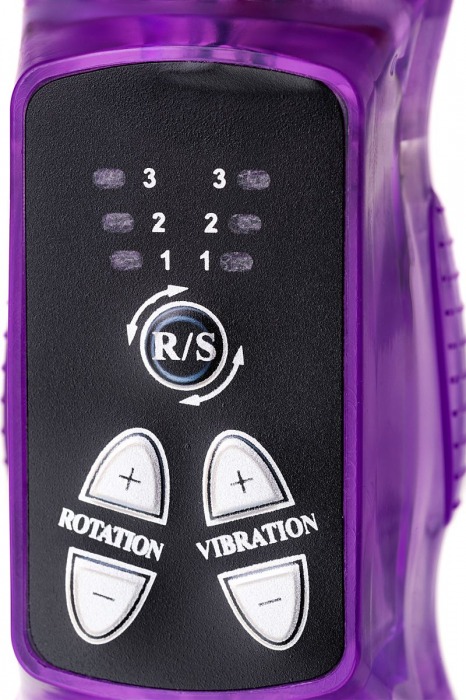Фиолетовый вибратор High-Tech fantasy с клиторальным лепестком - 21 см. - A-toys