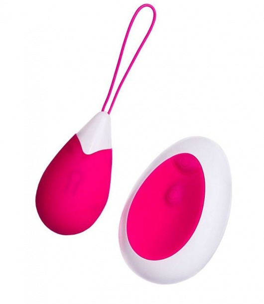 Розово-белое виброяйцо с пультом ДУ - A-toys
