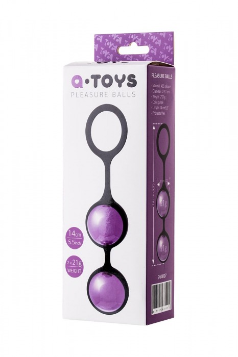 Фиолетово-черная вагинальные шарики TOYFA A-toys - A-toys