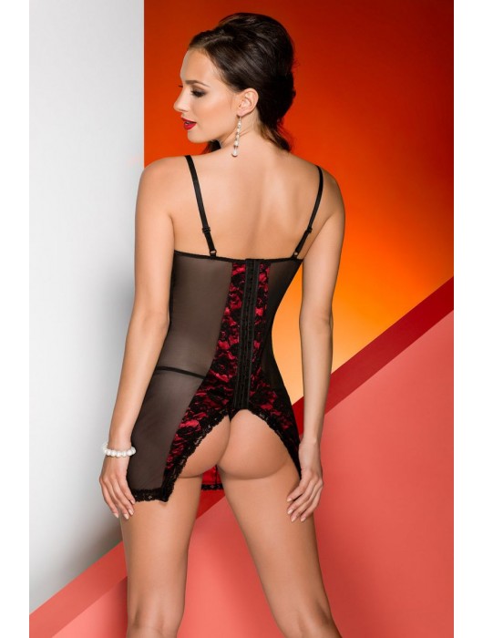 Сорочка Karmina с яркой вставкой спереди и вырезом на попке (большой размер) - Avanua купить с доставкой