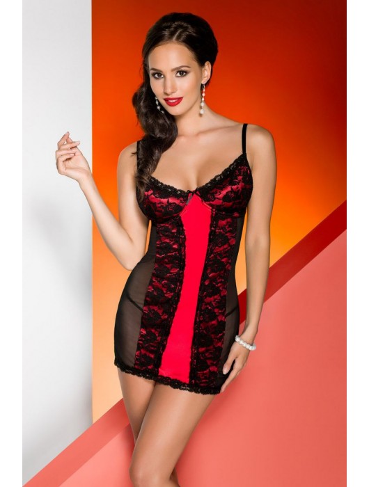 Сорочка Karmina с яркой вставкой спереди и вырезом на попке (большой размер) - Avanua купить с доставкой