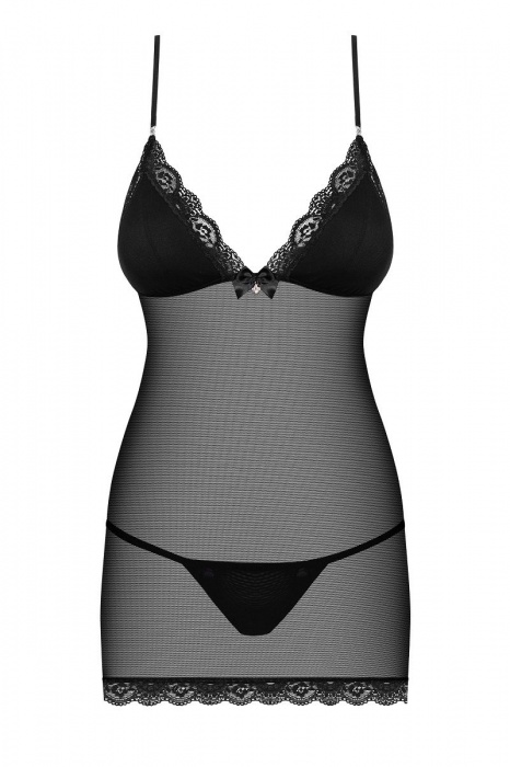 Облегающая сорочка с непрозрачным лифом - Obsessive купить с доставкой